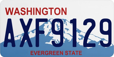 WA license plate AXF9129