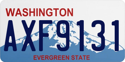 WA license plate AXF9131