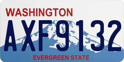 WA license plate AXF9132