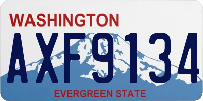 WA license plate AXF9134
