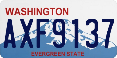 WA license plate AXF9137