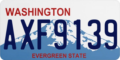 WA license plate AXF9139