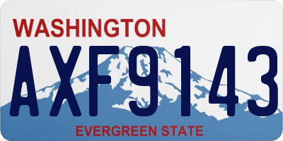 WA license plate AXF9143