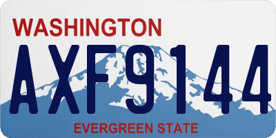 WA license plate AXF9144