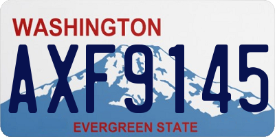 WA license plate AXF9145