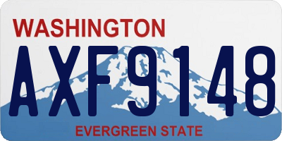 WA license plate AXF9148