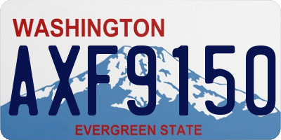 WA license plate AXF9150