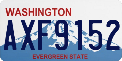 WA license plate AXF9152