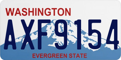 WA license plate AXF9154