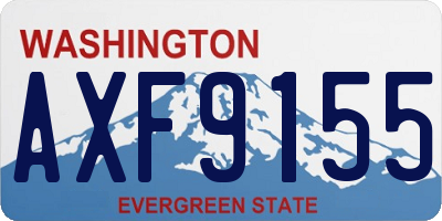 WA license plate AXF9155