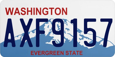 WA license plate AXF9157