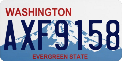 WA license plate AXF9158