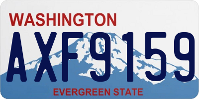 WA license plate AXF9159