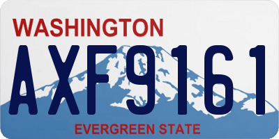 WA license plate AXF9161