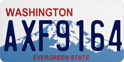 WA license plate AXF9164