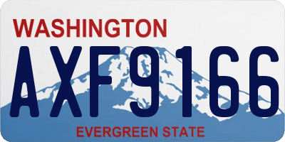 WA license plate AXF9166