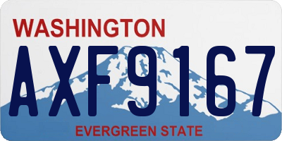 WA license plate AXF9167