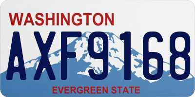 WA license plate AXF9168