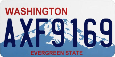 WA license plate AXF9169