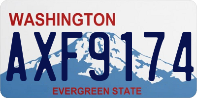 WA license plate AXF9174