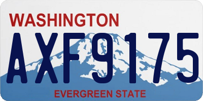 WA license plate AXF9175