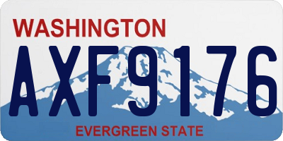 WA license plate AXF9176