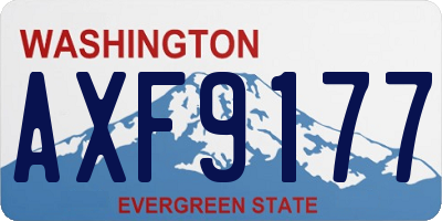 WA license plate AXF9177