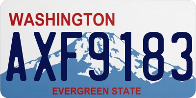 WA license plate AXF9183