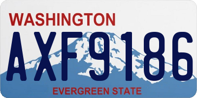 WA license plate AXF9186