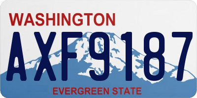 WA license plate AXF9187