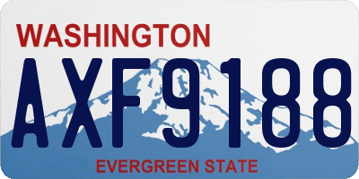 WA license plate AXF9188