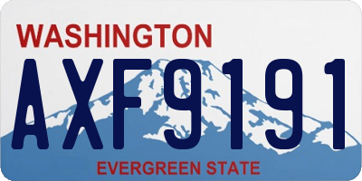 WA license plate AXF9191
