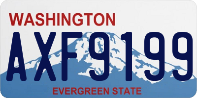 WA license plate AXF9199
