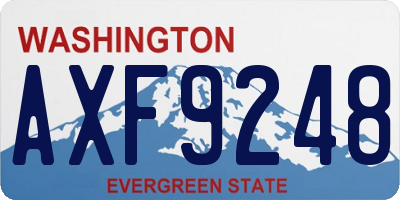 WA license plate AXF9248
