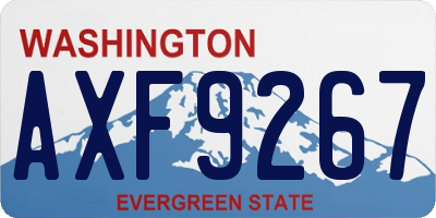 WA license plate AXF9267