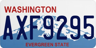 WA license plate AXF9295