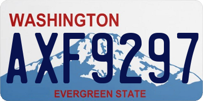 WA license plate AXF9297
