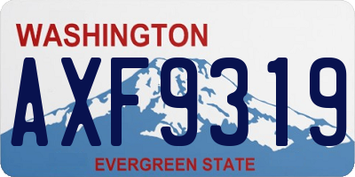 WA license plate AXF9319