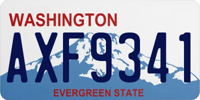 WA license plate AXF9341