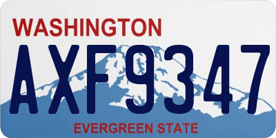 WA license plate AXF9347