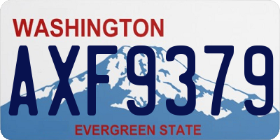 WA license plate AXF9379