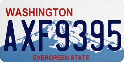 WA license plate AXF9395