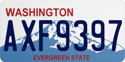 WA license plate AXF9397