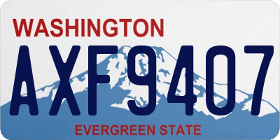 WA license plate AXF9407