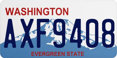 WA license plate AXF9408