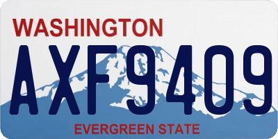 WA license plate AXF9409