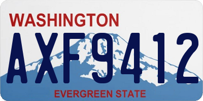 WA license plate AXF9412