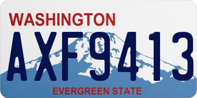WA license plate AXF9413