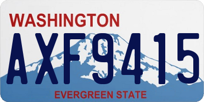 WA license plate AXF9415