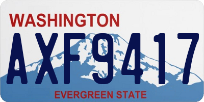 WA license plate AXF9417